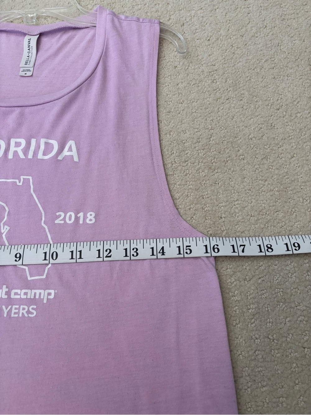 Burn Boot Camp Fort Myers Florida Graphic Workout Tank - Light Lilac - Medium - Picture 6 of 7